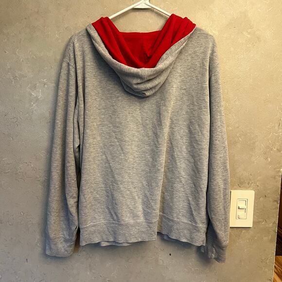 🌰 Ohio State OSU Zip Up Hoodie Red Gray M Buckeyes Varsity - Picture 12 of 12